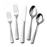Silverware Set, 30-Piece Flatware Set for 6, 18/10 Stainless Steel Premium Cutlery with Unique Ripple Handles Mirror Polished