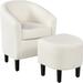 Accent Chair and Ottoman Set - 25.5"D x 28"W x 28"H