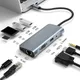 USB C Hub 9-in-1 USB C Adapter to 4K HDMI VGA 100Mbps Ethernet 100W PD 2 USB-A 5 Gbps MicroSD/SD