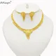 Adixyn Gold Necklace and Earrings Jewelry Set Women Gold Color/Copper Elegant