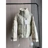 Quilted coat for women ETJ 2024traf QUILTED JACKET WITH TIES new beige drawstring high neck pocket