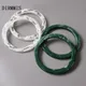 New Woman Bag Accessory White Green Acrylic Resin Bag Parts Luxury Handcrafted Wristband Women