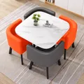 Design Office Dining Table Set 4 Chairs Study Apartmen Space Saving Dining Table Italian Organizer