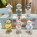 5.5Cm Sanrio Figure 6Pcs/set Mofusand Sanrio Anime Figure Cinnamoroll Kuromi Doll Hark Cat Hello