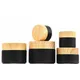 10X 20g/30g/50g Glass Matte Black Cosmetic Face Cream Refill Bottles Lip Balm Sample Lotion Gel