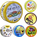 51Styles Dobble Cards Spot It Game Toy with Metal Box Red Sports Animals Jr Hip Kids Board Game Gift