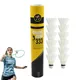 12 Pieces Badminton Shuttlecock Durable Duck Feather Badminton Ball With Foam Head Highly Stable