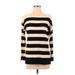 J.Crew Factory Store Pullover Sweater: Ivory Stripes Tops - Women's Size X-Small