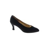 Salvatore Ferragamo Heels: Pumps Stiletto Work Black Solid Shoes - Women's Size 8 1/2 - Almond Toe
