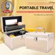 Portable Cosmetic Case For Women Large Capacity Aluminum Alloy Bin High Quality Makeup Box Special