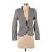 Zara Basic Blazer Jacket: Short Gray Jackets & Outerwear - Women's Size Small