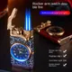 Windproof Gas Lighter Wrist Watch Cigar Lighter Outdoors Jet Double Tube Lighters Gadgets for Men