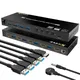 4 Port Support USB KVM Switch 4 in 1 Out and 4 USB 3.0 Port USB Hub HDR EDID HDMI USB Switch for