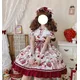 Japanese Strawberry Cake Bear Lolita Dress Short Sleeved Op Ruffles Doll Collar Three Section Cute