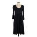 Madewell Casual Dress - Midi: Black Polka Dots Dresses - Women's Size 6