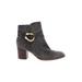 Isola Ankle Boots: Gray Solid Shoes - Women's Size 9 - Almond Toe