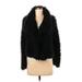 Wild Fable Faux Fur Jacket: Short Black Print Jackets & Outerwear - Women's Size X-Small