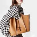 2024 New Fashion Genuine Leather Women's Bag High-end First-layer Cowhide Tote Retro Tote Bag Brand