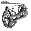 LINGMAIUT 105 Bicycle Ceramic Bearing Carbon fiber Jockey Pulley Wheel Set Rear Derailleurs Guide