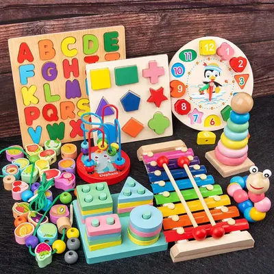 Giocattoli di legno Montessori giocattoli educativi precoci per bambini gioco di puzzle per bambini