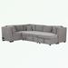 Gray Reclining Sectional - Latitude Run® Bertel 4 - Piece Upholstered Sectional Chenille, Granite | 31.1 H x 108.6 W x 83.8 D in | Wayfair