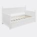 Red Barrel Studio® Aneesah Daybed w/ Trundle, Wood in White | 43 H x 41.8 W x 80.5 D in | Wayfair E07D1CE5587A4A82A4E6DD858A12D24A