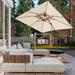 Orren Ellis Gernod 109.84" Cantilever Umbrella w/ Yes Counter Weights Included in Gray | 95.28 H x 109.84 W x 109.84 D in | Wayfair