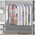 Rebrilliant 40" Garment Bags For Hanging Clothes Storage w/ 4" Gussetes Clear Suit Bags For Closet Storage Coat Cover (5 Packs, White) | Wayfair