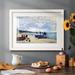 Vault W Artwork The Beach At Sainte Adresse #2 By Monet Paper, Solid Wood in Blue/White/Yellow | 28 H x 42 W x 1.5 D in | Wayfair