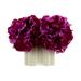Primrue Hydrangeas Floral Arrangement in Vase Polysilk in Pink/Indigo | 11 H x 13 W x 9 D in | Wayfair 24905138E2CE49458075E8379A378C09