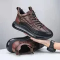 Nuove scarpe da ginnastica con stampa coccodrillo stivali da scarpe da uomo scarpe Casual da uomo