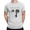 John Lennon vorstellen Gesicht Hip Hop Polyester T-Shirt die Beatle Band Stil Streetwear Freizeit