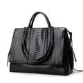 Designer Damen handtasche Luxus Krokodil Muster Handtasche Kette Damen Umhängetasche schwarz