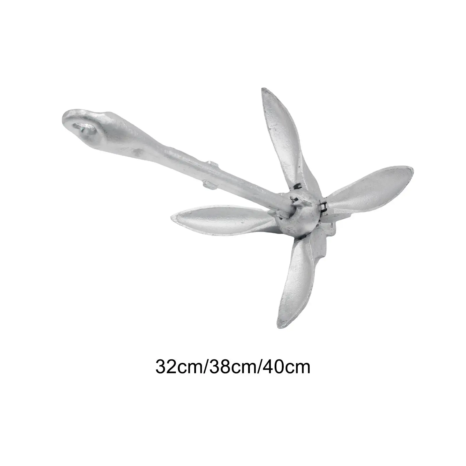 Hoch leistungs greifer Boots anker langlebiges Boots zubehör 4 Klauen verzinkt für kleine Wasser fahrzeuge Kanus Kajak Image