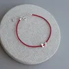 La Monada16/21 cm Schmetterling Roter Faden Für Hand 925 Sterling Silber Armband Frauen Seil Roter Faden Armbänder Für Frauen Silber 925