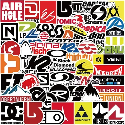 10/30/50 Stück Outdoor-Aufkleber-Set, Camping-Markenlogo-Aufkleber, Skateboard, Laptop, Telefon, Auto, Fahrrad, Kühlschrank, Fahrrad, coole wasserdichte Aufkleber Image