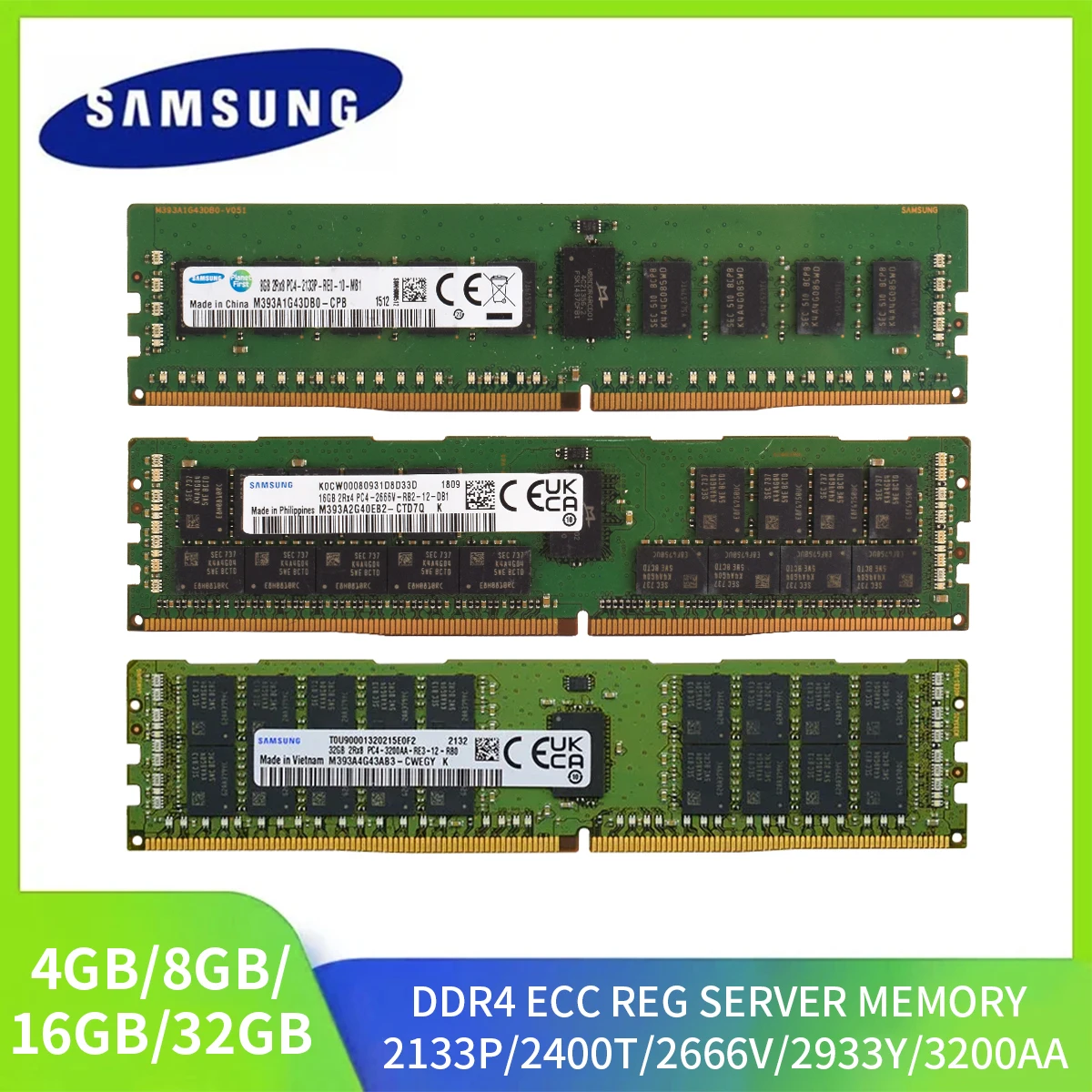 Ddr4 samsung server ram 32gb 16gb 8gb 4gb 2133 2666 2400 2133mhz recc 3200aa 2933y v t p recc server speicher Image