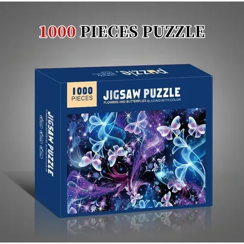 70*50cm Erwachsenen Papier Puzzle 1000pcs Blumen & Schmetterlinge Erwachsenen Stress abbau Kinder