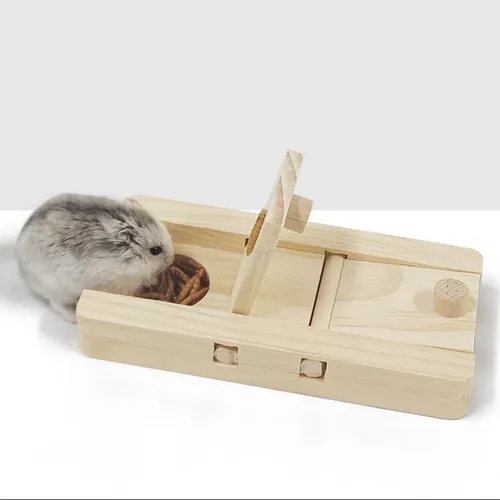 Hamster Futters pielzeug Kleintiere verstecken Snacks Futtersuche Puzzle Spielzeug Holz Hamster