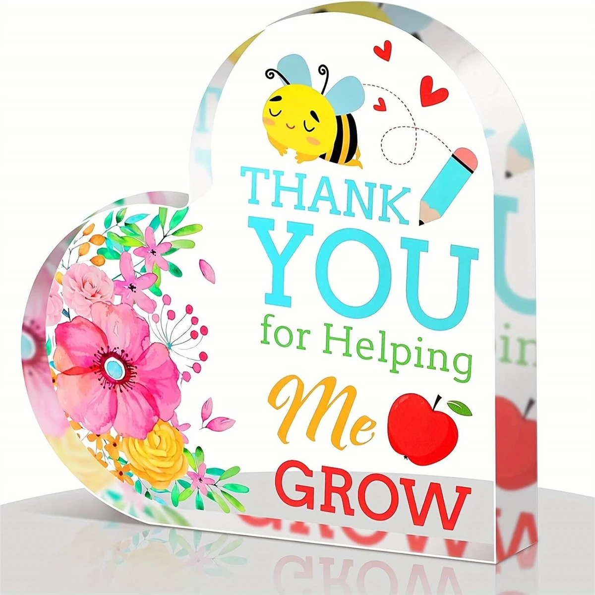 Lehrer dank Geschenk an Frauen lieben Acryl Briefkopf und Papier Lehrer Geschenk an Krankens ch wester pension ierte Schüler am letzten Tag der Schule Image