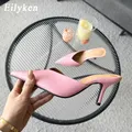 Eilyken 2024 primavera donna Slip On Mules scarpe tacco basso donna punta a punta pantofola moda