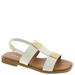 ALL BLACK Pyramid Stud Sandal - Womens Euro 41 US 10.5 White Sandal Medium