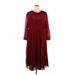 City Chic Casual Dress - Midi: Burgundy Dresses - Women's Size 22 Plus