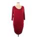 Venus Casual Dress - Popover: Burgundy Dresses - Women's Size X-Large