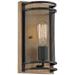 Atelier; 1 Light; Wall Sconce Fixture; Black and Honeywood Finish