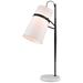 Banded Shade 28" High 1-Light Desk Lamp - Matte Black - Includes LED B