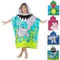 1pc Super Soft & Absorbent Hooded Cloak Bath Towel - Quick Dry For Kids, Christmas, Halloween, Thanksgiving Gift