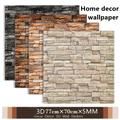 10pcs/bag Self Adhesive 3d Wallpapers, Waterproof, Bedroom, 3d Wall Panels Sticker, Kids, Retro Decor For Living Room Wall Tile Stickers