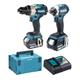 Makita DLX2412TJ Cordless Combi Drill and Impact Driver Set with 2 Batteries