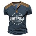 J'étais accro au hokey-pokey color block t-shirt décontracté imprimé 3D pour hommes t-shirt henley chemise sport vacances en plein air sortir t-shirt noir armée vert bleu foncé chemise henley à